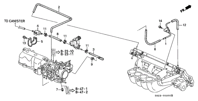 ENGINE/INSTALL PIPE - TUBING (EXCLUDING '01) for 1998 Honda ACCORD COUPE #1
