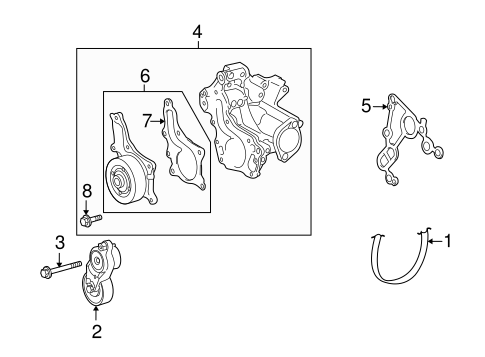 COOLING SYSTEM/BELTS & PULLEYS for 2011 Toyota Highlander #1