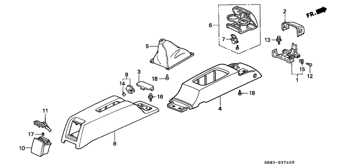 Interior/Bumper/Console for 1993 Honda CIVIC COUPE #1