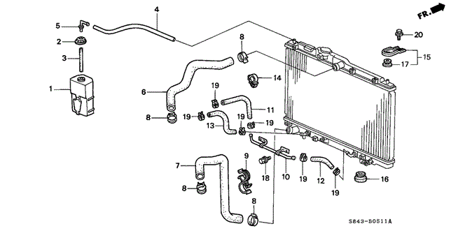 ELECTRICAL / EXHAUST / HEATER / FUEL/RADIATOR HOSE (V6) for 2002 Honda ACCORD SEDAN #1