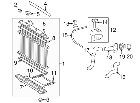 COOLING SYSTEM/RADIATOR & COMPONENTS for 2008 Toyota Camry #1