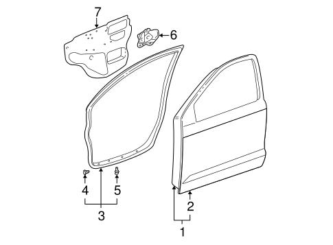 BODY/DOOR & COMPONENTS for 2003 Toyota Corolla #2