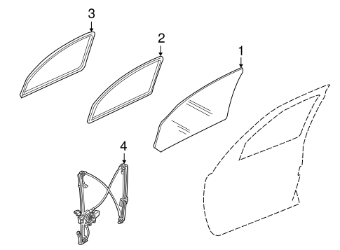 Freelander GLASS - FRONT DOOR