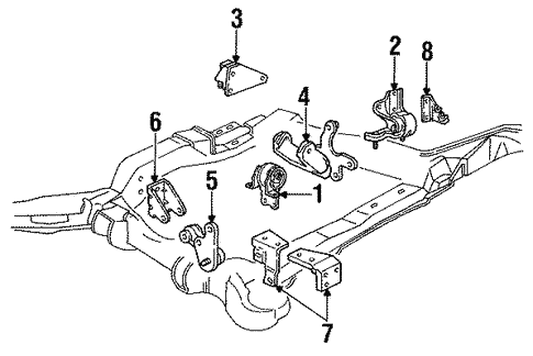 Engine & Trans Mounting for 1998 Oldsmobile 88 #0
