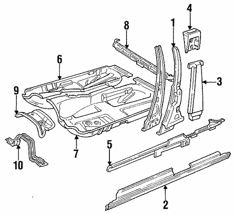 Center Pillar & Rocker for 1990 Audi 80 Quattro #0