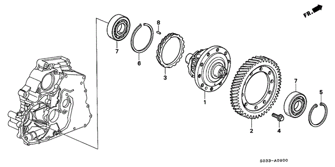 TRANSMISSION - AUTOMATIC/AT DIFFERENTIAL GEAR (1) for 1996 Honda CIVIC HATCHBACK #1