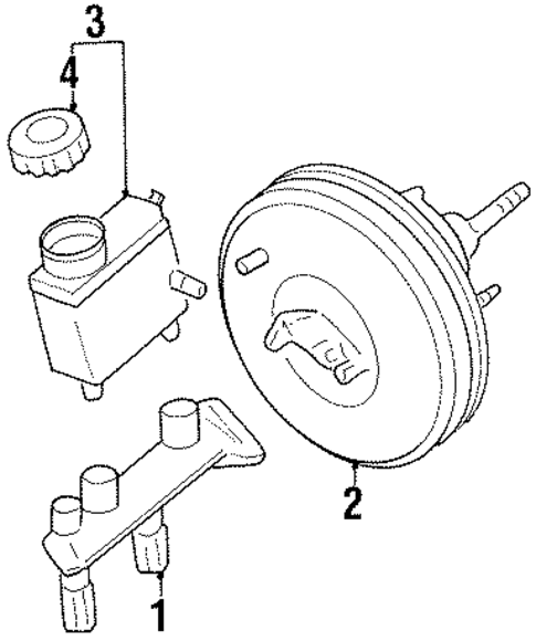 Tracer MASTER CYLINDER - COMPONENTS ON DASH PANEL