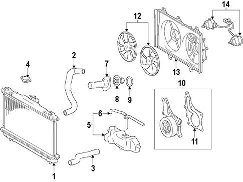 COOLING SYSTEM/COOLING SYSTEM for 2014 Toyota Camry #1