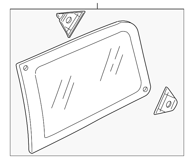 YS4Z-7429710-AA Деталь QTR GLASS, RIGHT
