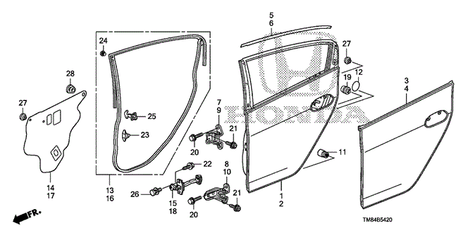 BODY / AIR CONDITIONING/REAR DOOR PANELS for 2013 Honda INSIGHT #1
