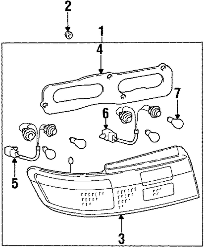 ELECTRICAL/COMBINATION TAIL LAMPS for 1997 Toyota Paseo #1