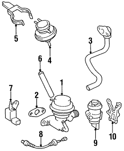 EMISSION SYSTEM/EGR SYSTEM for 1998 Toyota Tercel #1
