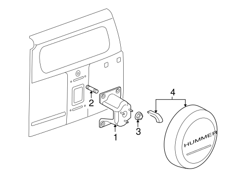 H3 SPARE TIRE CARRIER 2