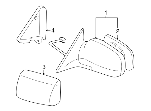 BODY/OUTSIDE MIRRORS for 2005 Toyota RAV4 #1