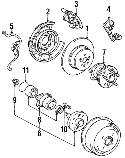 BRAKES/REAR BRAKES for 1996 Toyota Camry #2