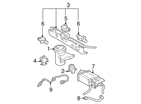 EMISSION SYSTEM/EMISSION COMPONENTS for 2002 Toyota Avalon #1