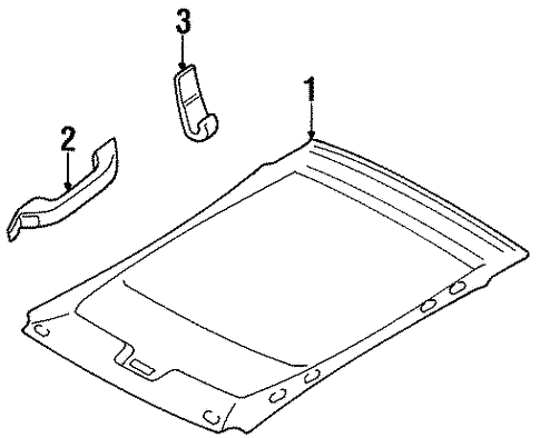 Interior Trim - Roof for 1996 Ford Contour #0