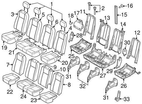 Body/Rear Seat Components for 2015 Ford Transit-150 #1