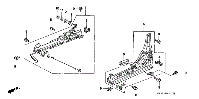 INTERIOR / BUMPER/FRONT SEAT COMPONENTS (1) for 1997 Honda ACCORD COUPE #1