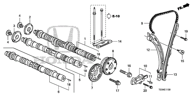 ENGINE/CAMSHAFT - CAM CHAIN (L4) for 2010 Honda ACCORD COUPE #1