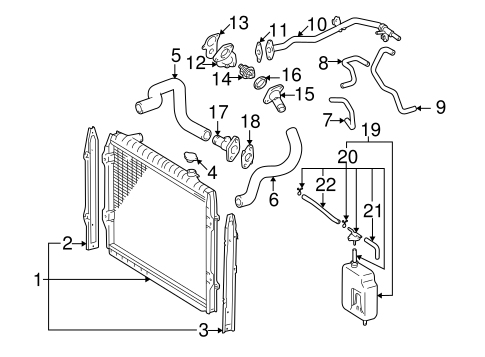 COOLING SYSTEM/RADIATOR & COMPONENTS for 1999 Toyota Tacoma #1