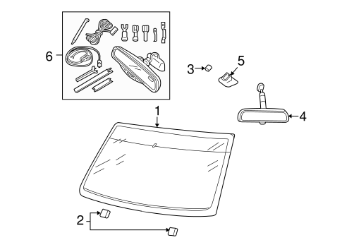 Body/Glass - Windshield for 2008 Ford Explorer Sport Trac #1