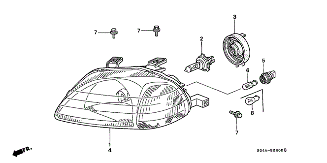 ELECTRICAL / EXHAUST / HEATER / FUEL/HEADLIGHT for 2000 Honda CIVIC SEDAN #1