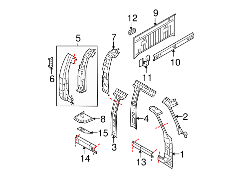 Body/Back Panel for 2010 Ford F-250 Super Duty #1
