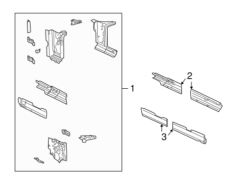 Body/Hinge Pillar for 2002 Ford Thunderbird #1