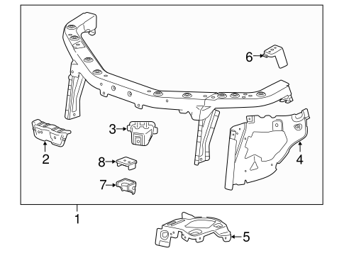 Terrain RADIATOR SUPPORT