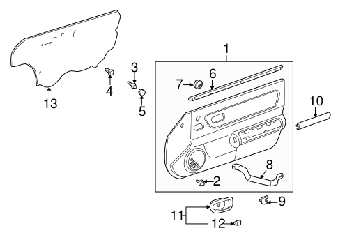 BODY/INTERIOR TRIM - DOOR for 2003 Toyota MR2 Spyder #1