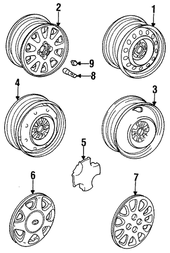 FRONT SUSPENSION/WHEELS for 1996 Toyota Corolla #1