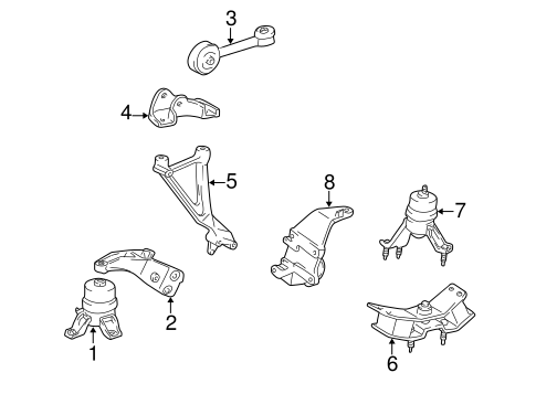 ENGINE/ENGINE & TRANS MOUNTING for 1999 Toyota Camry #1