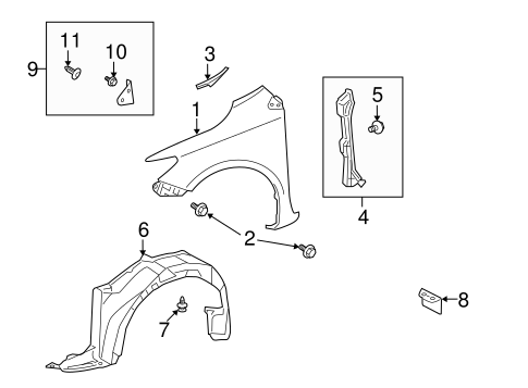 BODY/FENDER & COMPONENTS for 2011 Toyota Corolla #1