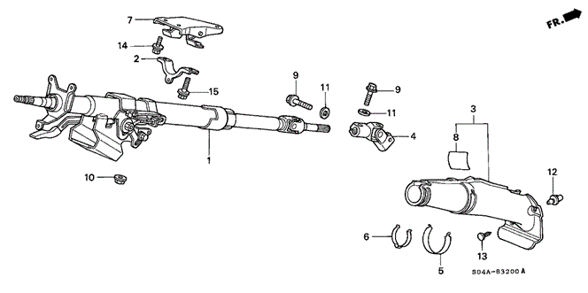 CHASSIS/STEERING COLUMN for 1999 Honda CIVIC SEDAN #1