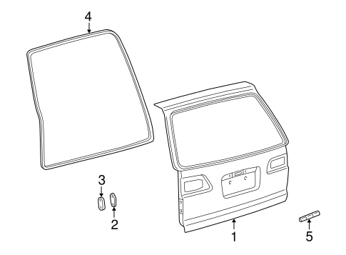 BODY/GATE & HARDWARE for 2002 Toyota Sienna #1