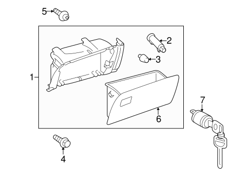 BODY/GLOVE BOX for 2014 Toyota Sienna #1