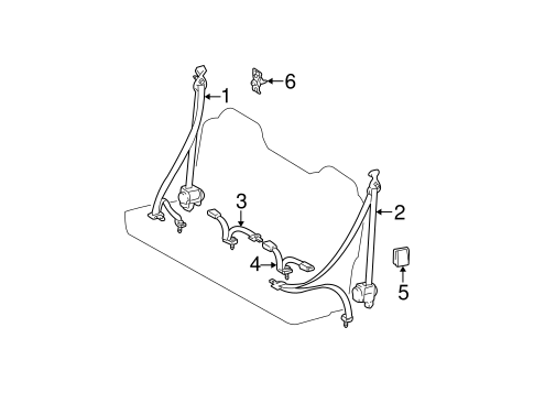 ELECTRICAL/REAR SEAT BELTS for 2001 Toyota Tundra #1
