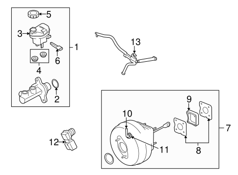 Body/Master Cylinder - Components On Dash Panel for 2015 Ford Taurus #1
