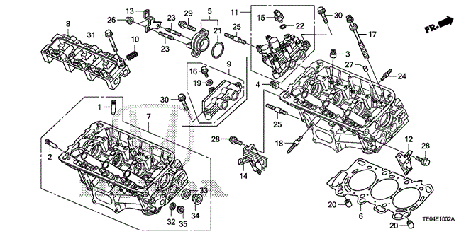 Engine/Rear Cylinder Head (V6) for 2011 Honda ACCORD COUPE #1
