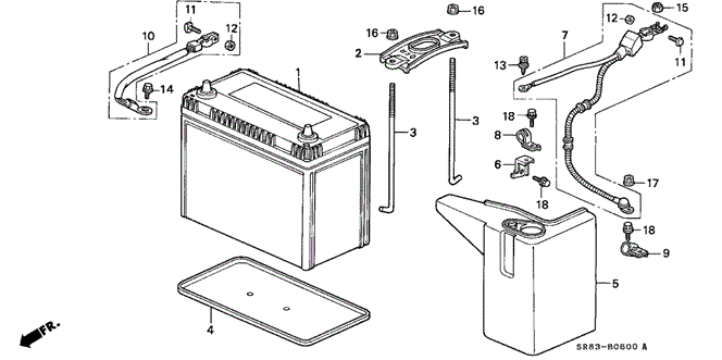 ELECTRICAL / EXHAUST / HEATER / FUEL/BATTERY for 1993 Honda CIVIC COUPE #1