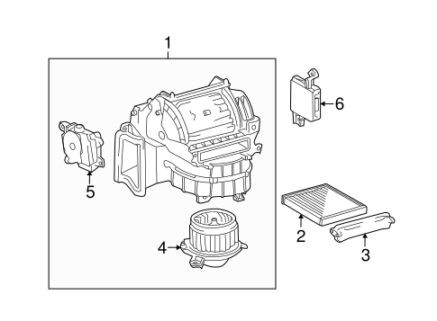 HVAC/BLOWER MOTOR & FAN for 2008 Toyota Highlander #1
