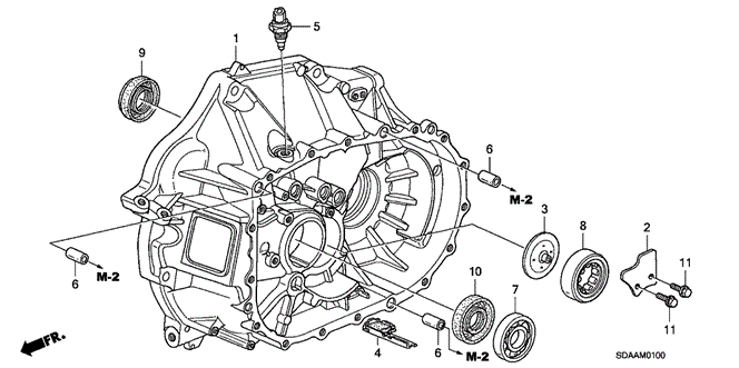 Transmission - Manual/MT Clutch Case (L4) for 2007 Honda ACCORD SEDAN #1