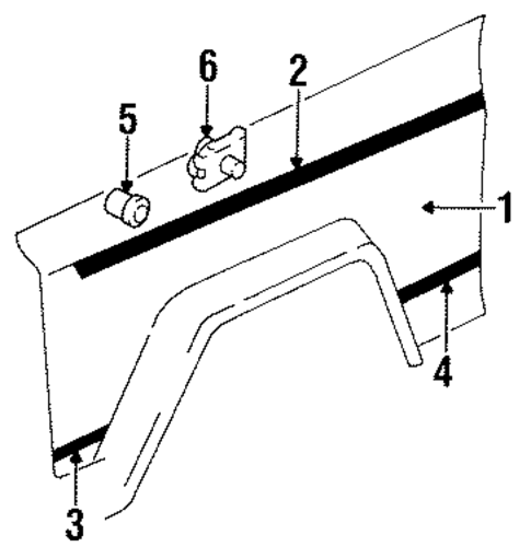 Comanche EXTERIOR TRIM - FENDER 3