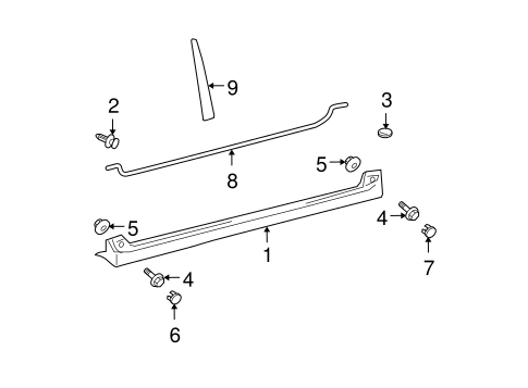 BODY/EXTERIOR TRIM - PILLARS for 2006 Scion xB #1