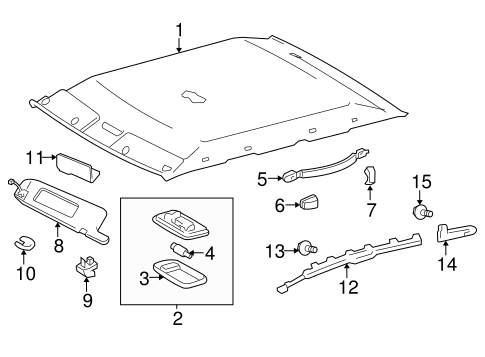 BODY/INTERIOR TRIM - ROOF for 2006 Toyota Camry #2