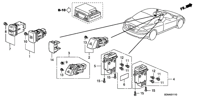 Electrical/Exhaust/Heater/Fuel/Switch for 2007 Honda ACCORD COUPE #1