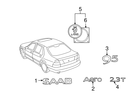 9-5 EXTERIOR TRIM - TRUNK