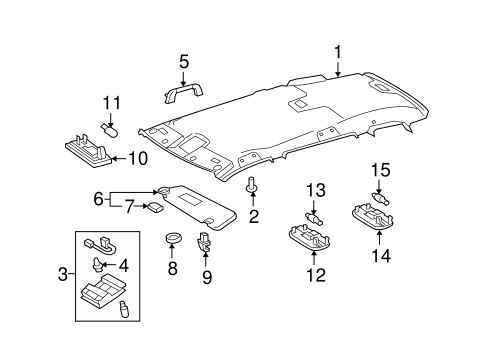 BODY/INTERIOR TRIM - ROOF for 2010 Toyota Highlander #3