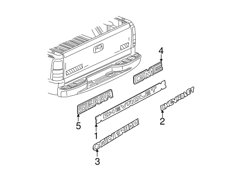 Sierra 1500 EXTERIOR TRIM - PICK UP BOX 6